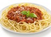 Spaghetti Bolognese with Basil Leaf